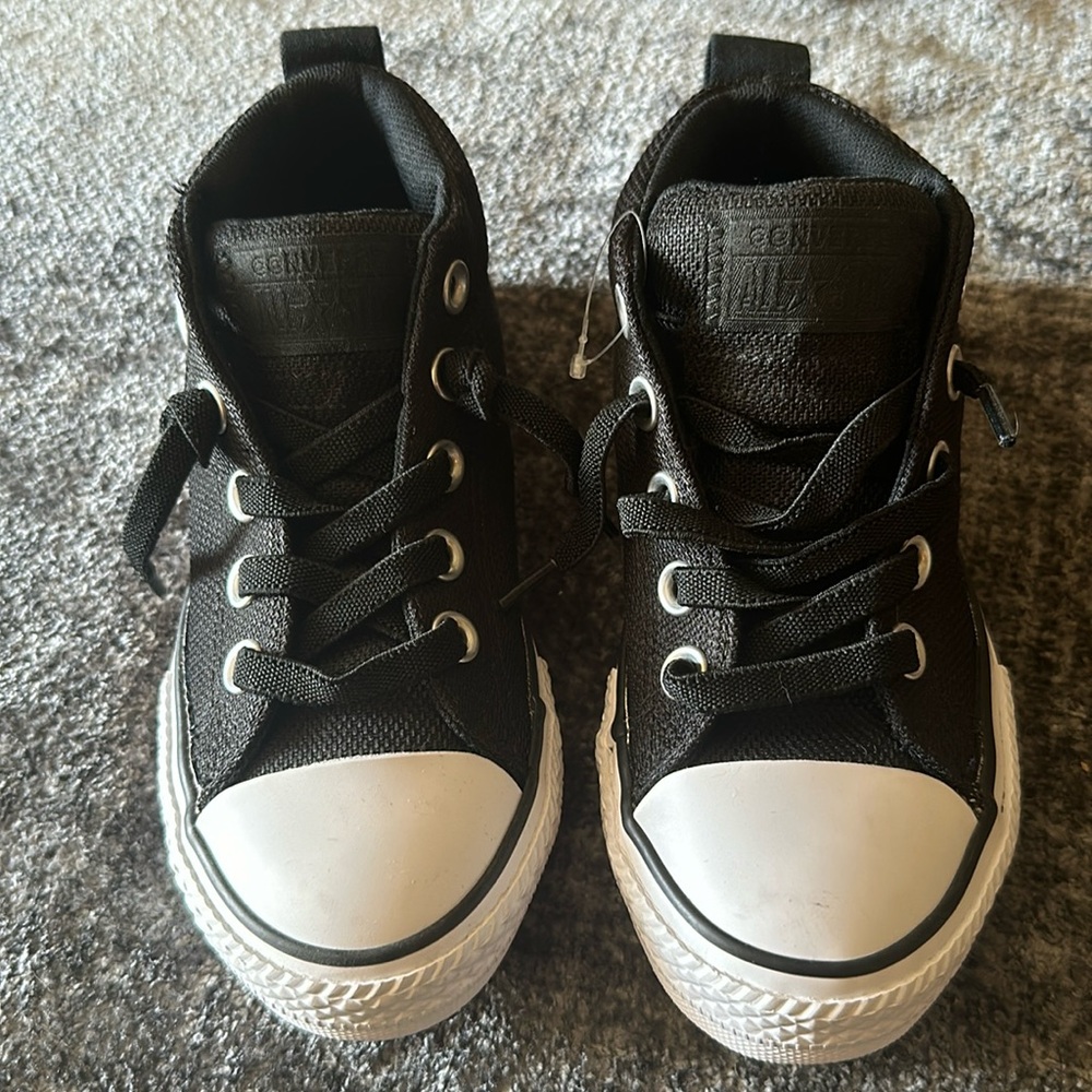 Kids Black High-Top Sneakers